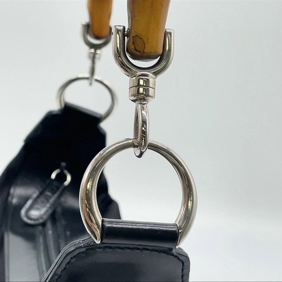 Auth GUCCI Bamboo Nylon Black
 Handbag - Picture 13 of 14